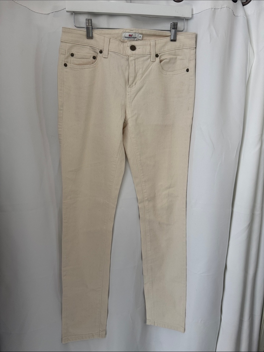 Vineyard Vines Cream Mid Rise Jeans size 6
